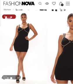 Fashion Nova Chain Detail Mini Dress