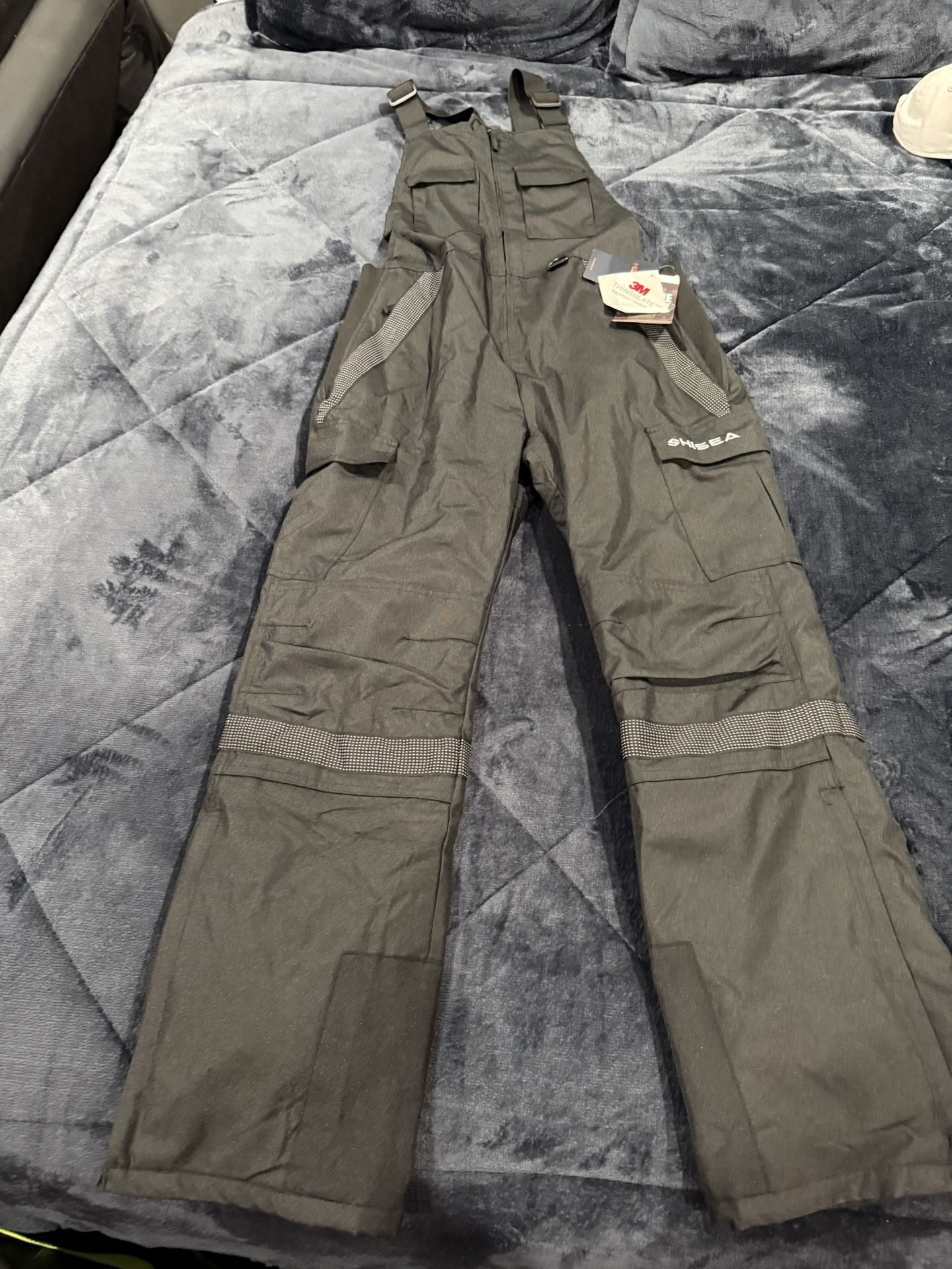 HISEA Men's Snow Bib Overalls Insulated Bibs Winter Warm Ski Bibs Windproof Water Resistant Skiing Pants With Pockets