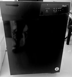 Black Whirlpool Dishwasher