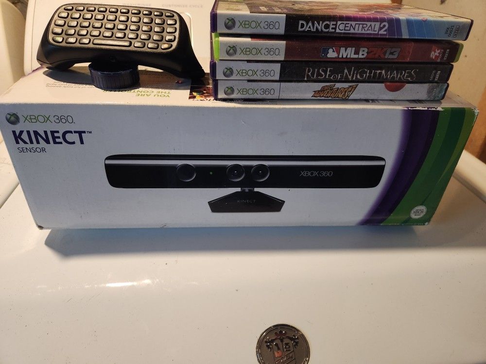 Xbox360 Kinect With Keypad And Games