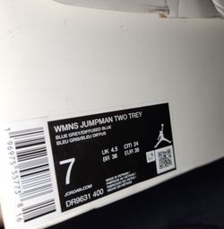 Womens JORDAN Two Trey  size 7 B-New