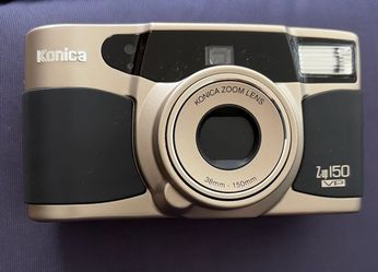 KONICA Z-UP 150 VP AF POINT & SHOOT FILM CAMERA 35mm hasta 150mm Made in Malasia.