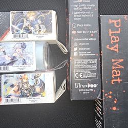 Six Play Mats Ultra Pro Force of Will Double- Sided Card Play mat Shion Limited Edition