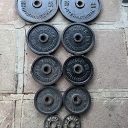 225.5lbs Total Weight Plates Olympic Weider International 
