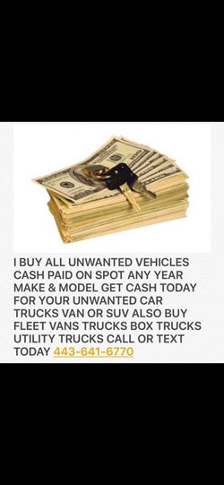 Un wanted Vehicles W T B