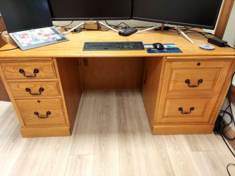 Wooden office desk