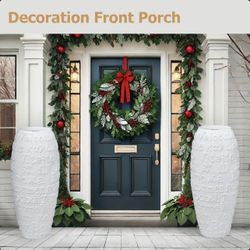 Indoor/Outdoor Welcome Fiberstone Planter，set of $80, set of 2 $150