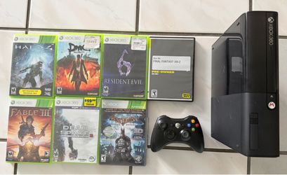 Xbox 360 Console with Controller and 7 Games