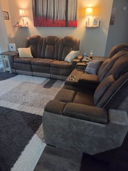 Power Reclining Couch and Loveseat