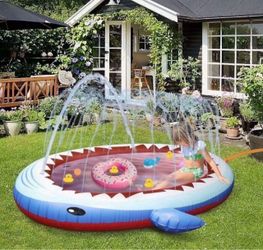 Inflatable Sprinkler Pool for Kids Dogs, Jornarshar Outdoor Kiddie Pool Splash Pad, Summer Water Toys Gifts for 3 -12-Year-Old Girls Boys Garden Backy