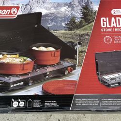 Coleman GLADIATOR Camping STOVE - 20K BTU 2 BURNERS Regulator Easy 