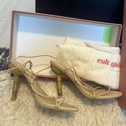 Cult Gaia Soleil Sandal Lace Up Heel Women Size 37.5