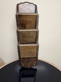 Antique Letter Organizer And Key Holder