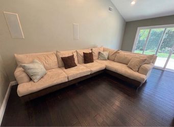 Extra Large L-Shaped Sectional Sofa / Microfiber / Disassembles for Easy Transport ($399)