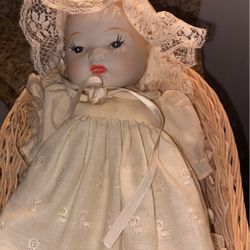 Vintage Porcelain Baby Plays Music 🎶 