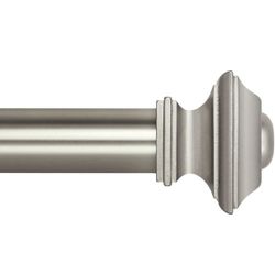 Ivilon Drapery Treatment Window Curtain Rod - Square Design 1 1/8 Rod. 48 to 86 Inch. Satin Nickel