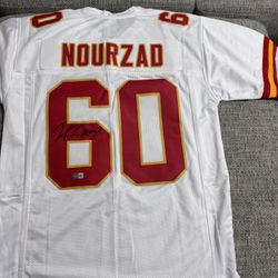 Hunter Nourzad Signed Autograph Custom Jersey - Beckett Coa - Kansas City Chiefs