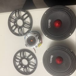 8ohm Ds18 Midrange 6.25 (2) Sets & 2 Tweeters
