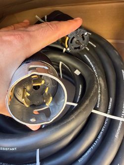 6/3 & 8/1 SOUTHWIRE 100'ft 50-AMP TWIST-LOCK GENERATOR TEMP POWER EXTENSION copper RV CORD, SEOW BLACK