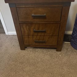 Walnut Night Stand And Dresser 