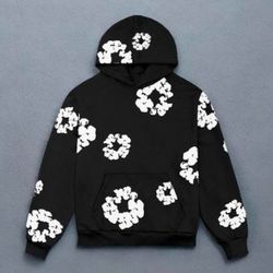 black and white flower