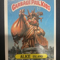 1) 1986 Garbage Pail Kids - Alice Island #113a