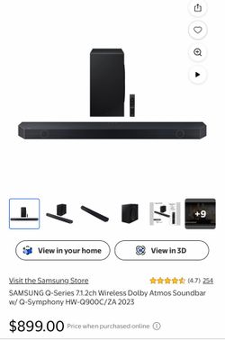 Samsung Q Series HW-Q900C 446W 7.1.2-Channel Dolby Atmos Soundbar System
