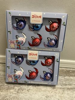 NIB Stitch Christmas Tree Ornaments 12pcs
