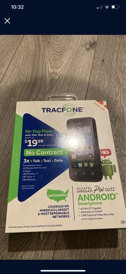Tracfone Alcatel Onetouch Pixi Glitz Prepaid Android Smartphone A463BG