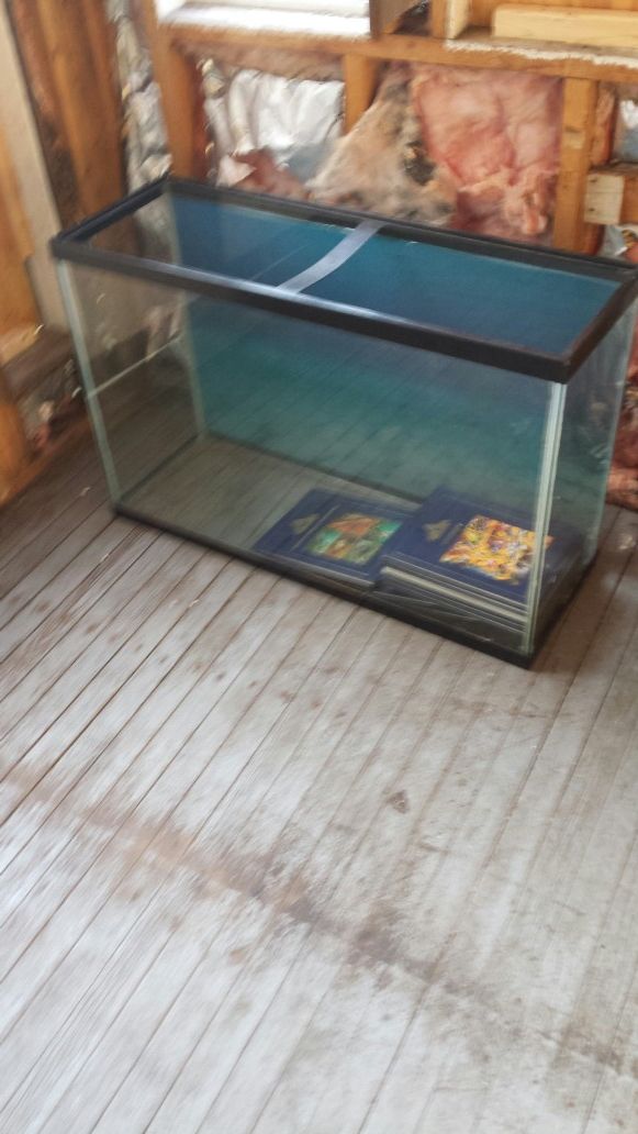 50 gallon fish tank & king size bed frame with head board for Sale in