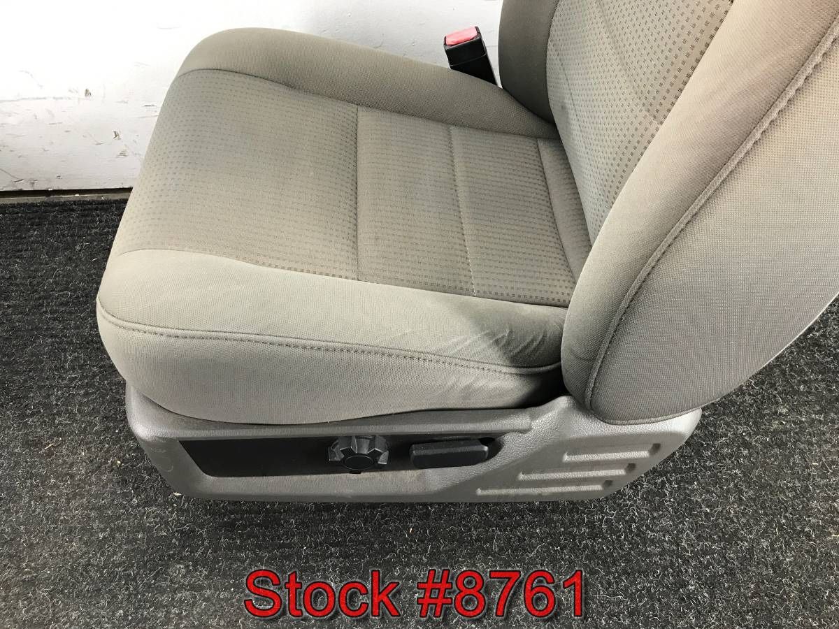 2010 Ford F250 F350 Super Duty 40/20/40 Gray Cloth Bucket Bench Console