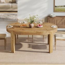 Round Solid Wood Dining Table