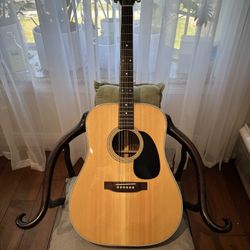 Takamine 1976 F-360 Rare Lawsuit Era vintage acoustic guitar with hard case.