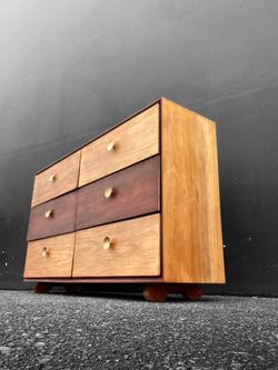 Unique Solid Wood MCM Dresser With A Reimagined Twist