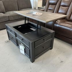 lift cocktail table | Creek Grayish Brown/black