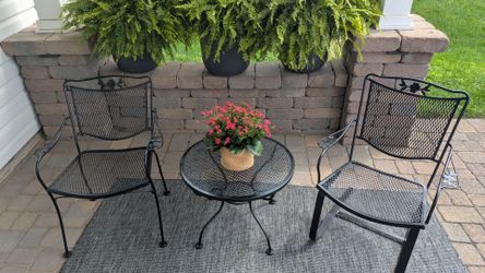 Wrought iron patio set