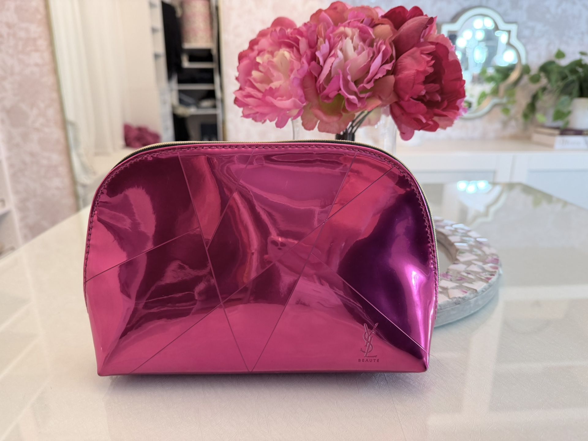 Yves Saint Laurent Hot Pink Cosmetic Bag