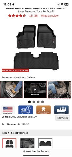 Bolt EUV WeatherTec Floor Mats