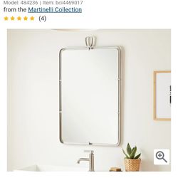 Rectangular framed bathroom wall mirror