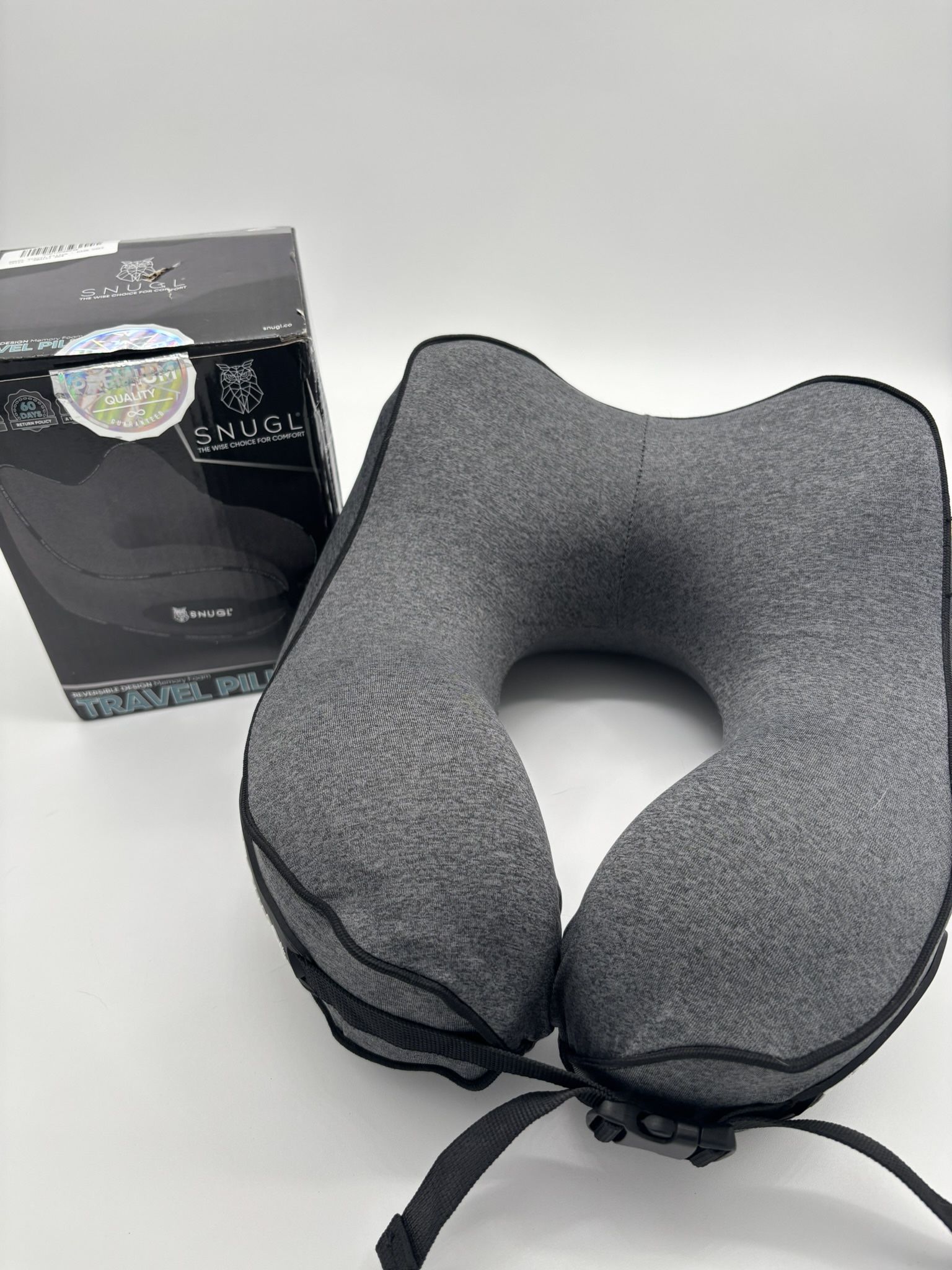 SNUGL Travel Pillow Memory Foam size S Pillows Airplane Neck Pillow