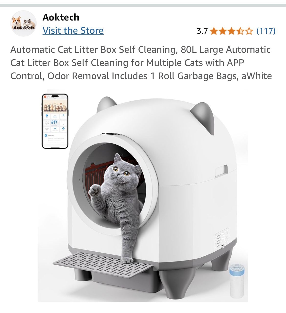 Automatic Cat Litter Box Self Cleaning