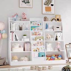 Spacious and stylish kids bookshelf white new
