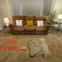 Brown Reclining Sofa! FREE DELIVERY 🚚 💨