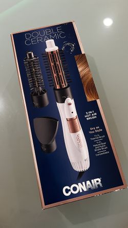 New Conair Double Ceramic 3-in-1 Hot Air Brush, Dry as You Style