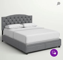 Upholstered Platform Storage Bed With Mattress Included