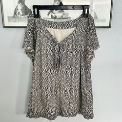 Sara Michelle Women's Ruffle Sleeve Casual Workwear Top, Size L