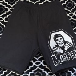 Misfits Black Biker Shorts New Size XL
