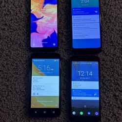 4 Phones Samsung & TCL & Zte &moxee Excellent Condition 