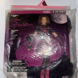 Glitter Skeleton Cute  Girls Halloween Costume Girls Costume Children’s Costume