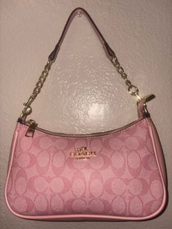 Coach pink and gold shoulder bag